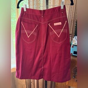 VTG “Pizzazz” Burgundy Skirt